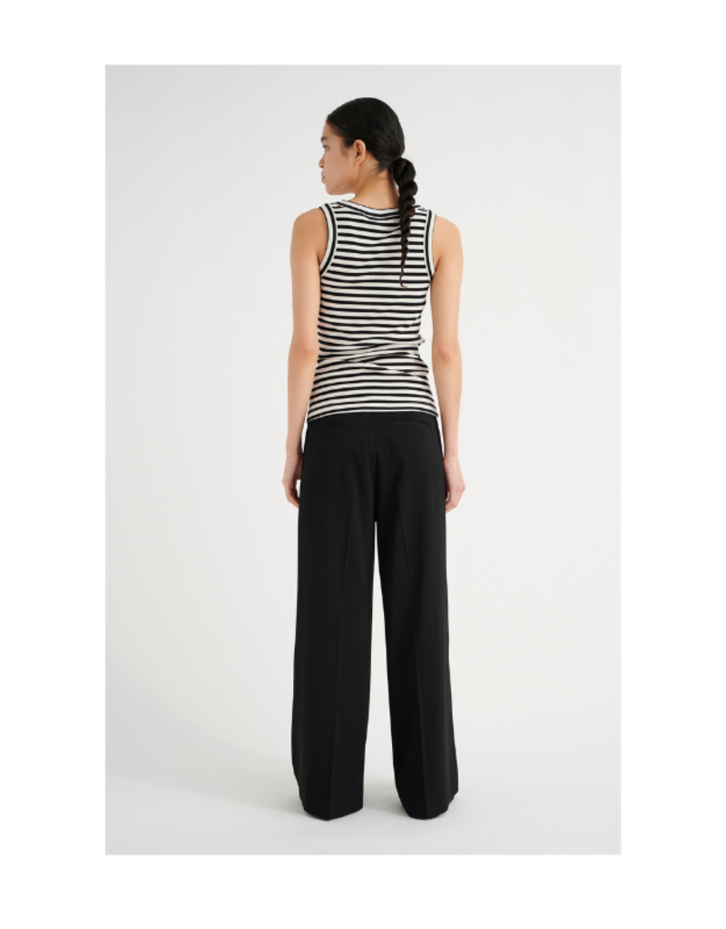 InWear Dagna Striped Tank in Black Whisper by InWear