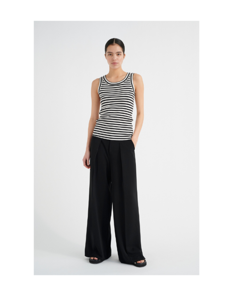 InWear Dagna Striped Tank in Black Whisper by InWear