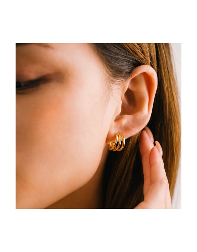 Lover's Tempo Zara Hoop Earrings in Gold by Lover's Tempo