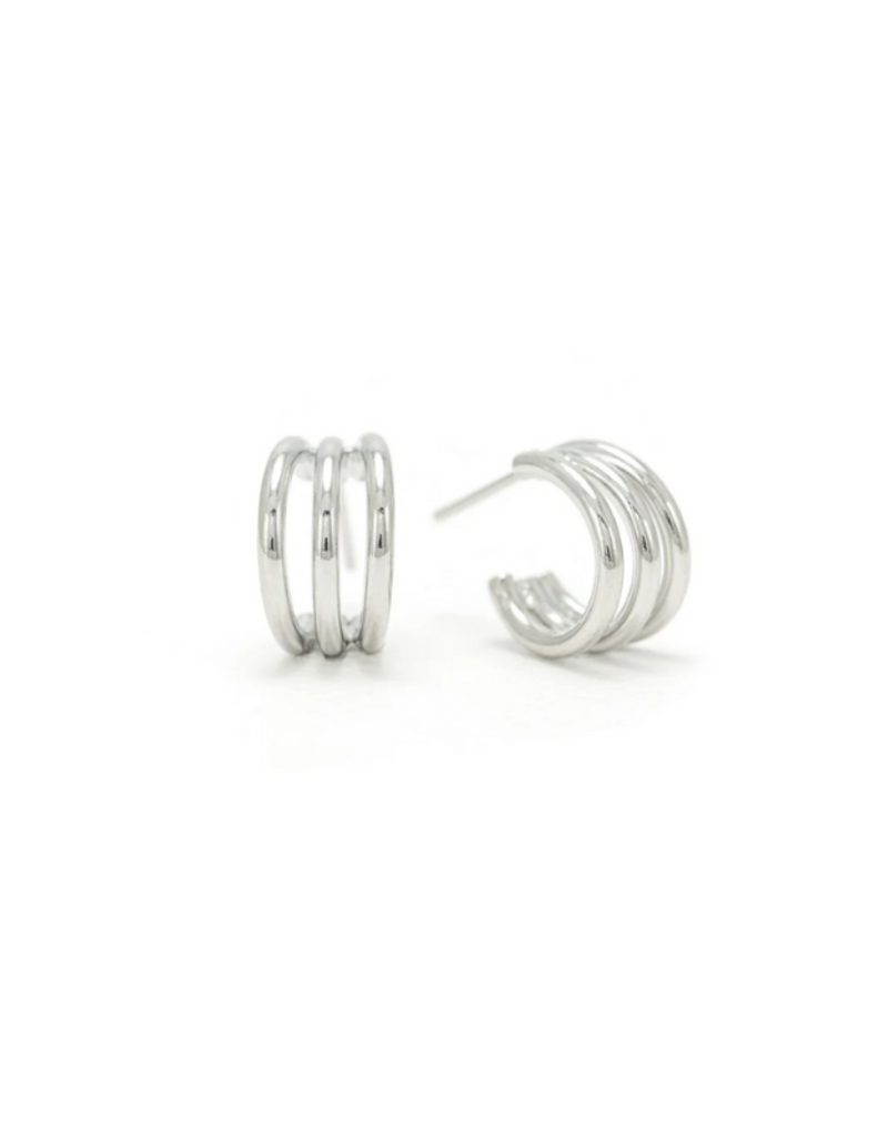 Lover's Tempo Zara Hoop Earrings in Silver by Lover's Tempo