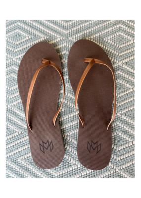 Malvados Lux Flip Flop in Brandy by Malvados