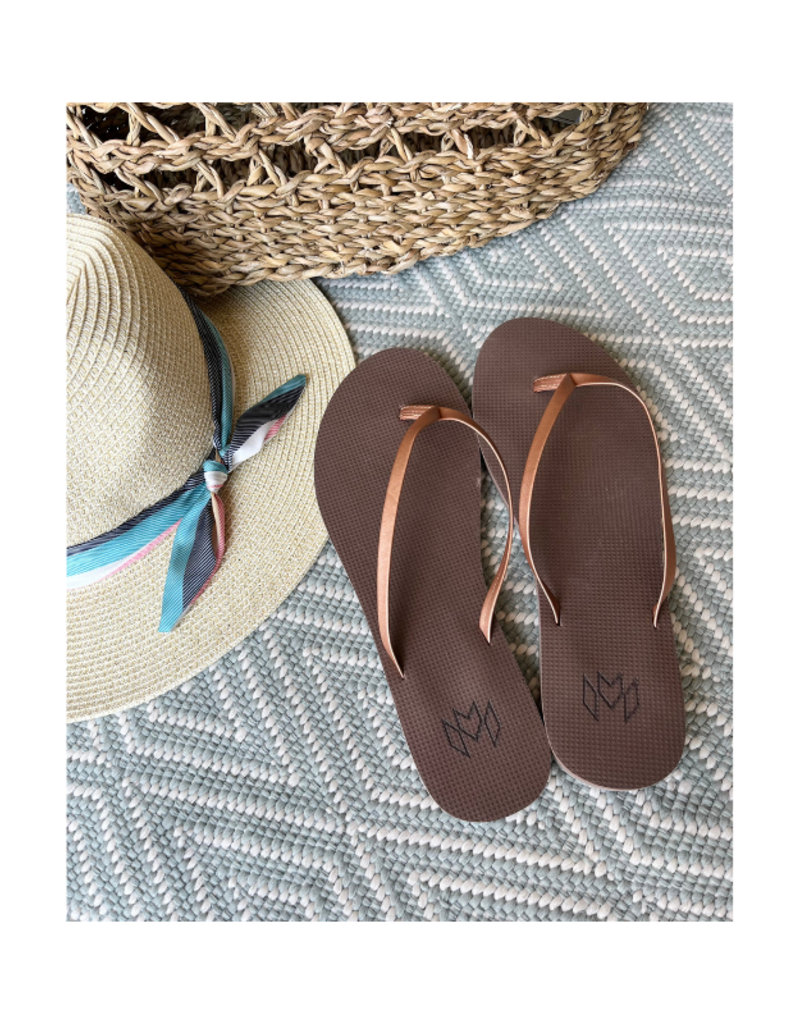 Malvados Lux Flip Flop in Brandy by Malvados