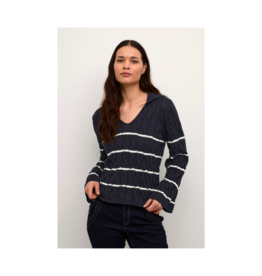 Cream LAST ONE - SIZE S - Pano Pullover in Total Eclipse Stripe by Cream