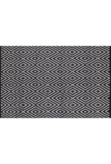 Dash & Albert Dash & Albert Diamond Black/Ivory Indoor Outdoor Rug 2'x3'