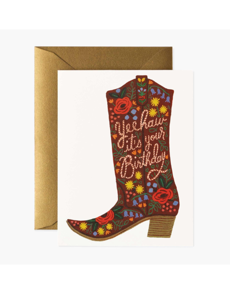 Rifle Paper Co. Birthday Boot Card by Rifle Paper