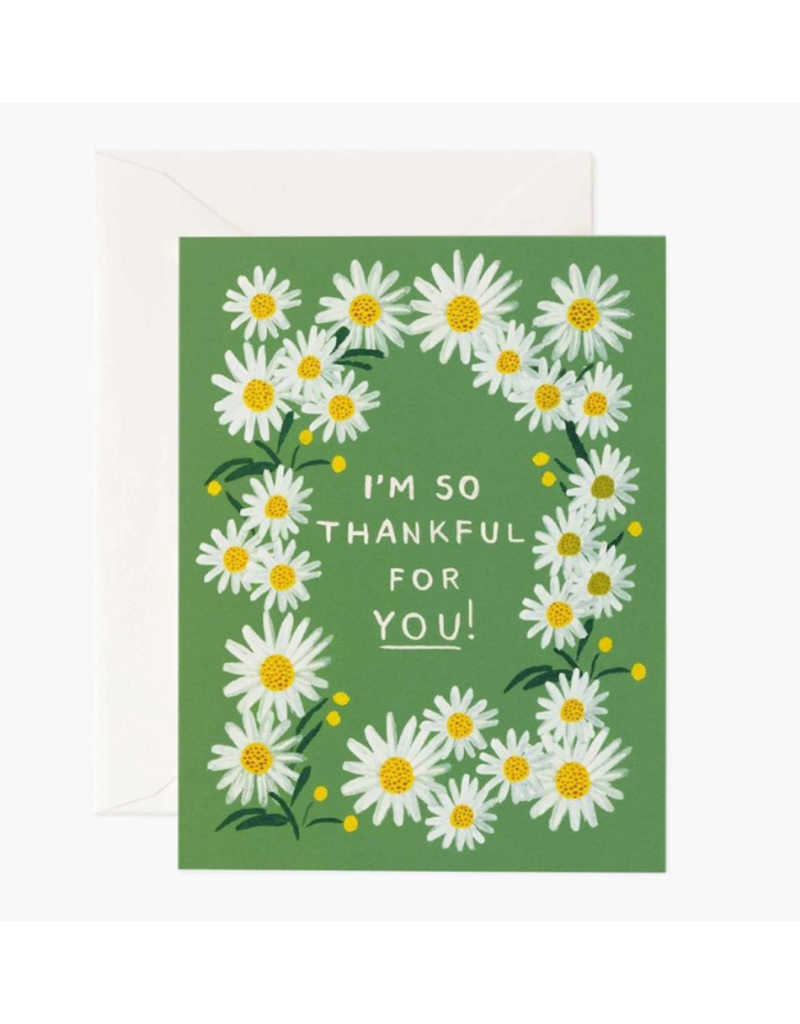 Rifle Paper Co. Daisies Thankful For You Card by Rifle Paper Co.