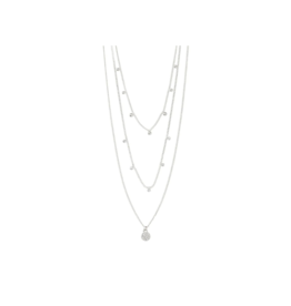 PILGRIM Chayenne Crystal Necklace in Silver by Pilgrim