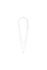 PILGRIM Chayenne Crystal Necklace in Silver by Pilgrim