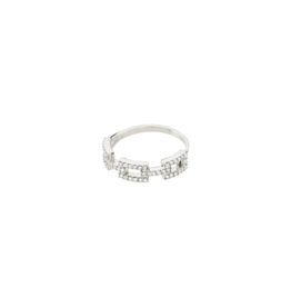 PILGRIM Coby Crystal Ring in Silver by Pilgrim