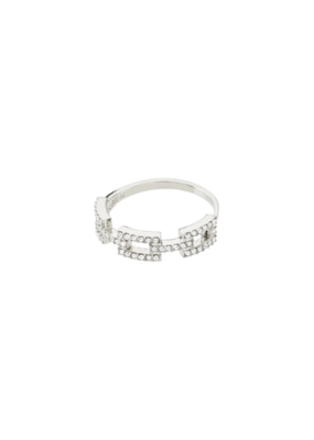 PILGRIM Coby Crystal Ring in Silver by Pilgrim