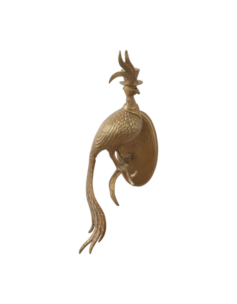 Emerson the Pheasant Brass Wall Mount