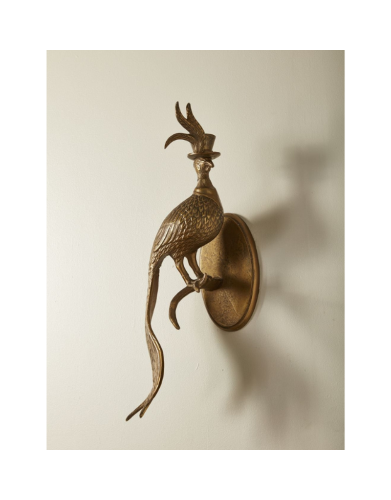E+E Emerson the Pheasant Brass Wall Mount