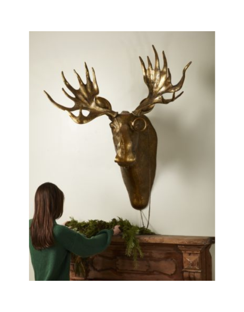 Eugene the Moose Brass Wall Mount
