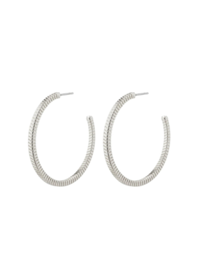 PILGRIM Lidia Hoop Earrings in Silver by Pilgrim