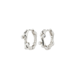 PILGRIM Urszula Crystal Hoop Earrings in Silver by Pilgrim