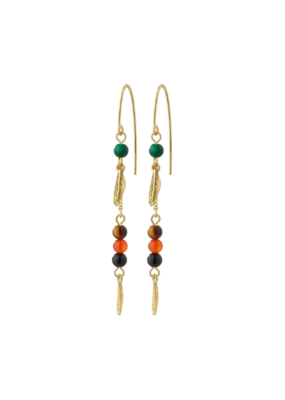 PILGRIM Echo Chain Earrings in Gold by Pilgrim