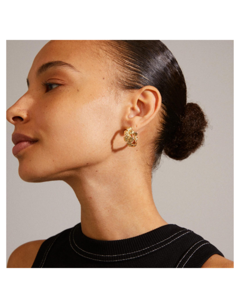 PILGRIM Echo Hoop Earrings in Gold by Pilgrim