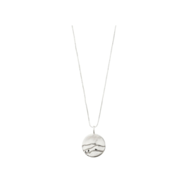 PILGRIM Heat Coin Necklace in Silver by Pilgrim