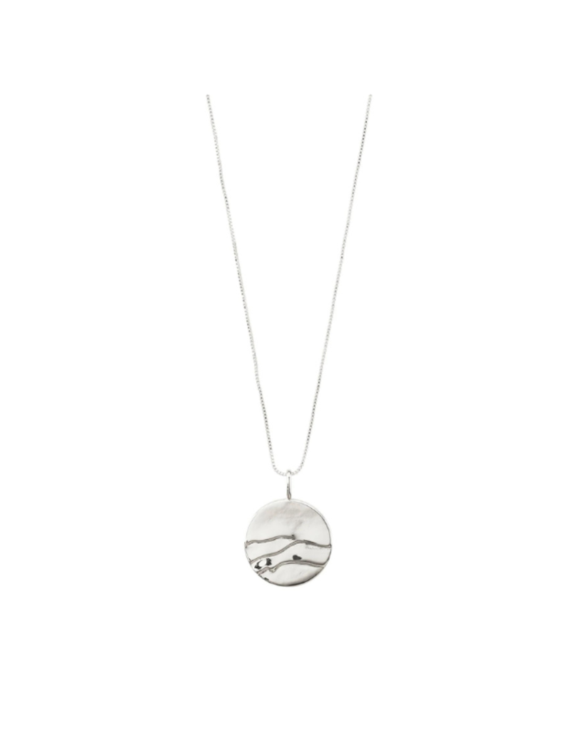 PILGRIM Heat Coin Necklace in Silver by Pilgrim