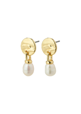 PILGRIM Heat Freshwater Pearl Earrings in Gold by Pilgrim