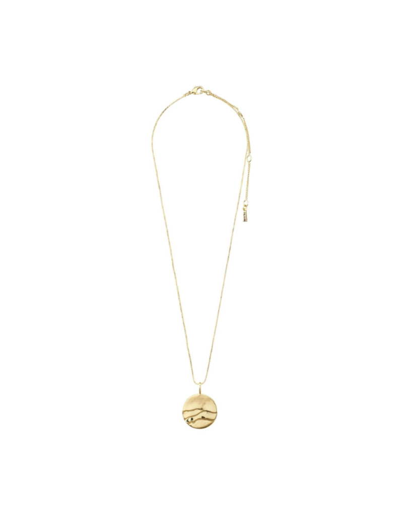 PILGRIM Heat Coin Necklace in Gold by Pilgrim