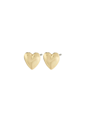 PILGRIM Sophia Heart Earrings in Gold by Pilgrim