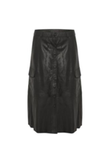 Culture Celene Leather Skirt in Black by Culture