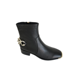 Django and Juliette Firat Black & Gold Leather Boot by Django & Juliette