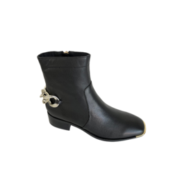 django and juliette Firat Black & Gold Leather Boot by Django & Juliette