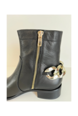 django and juliette Firat Black & Gold Leather Boot by Django & Juliette