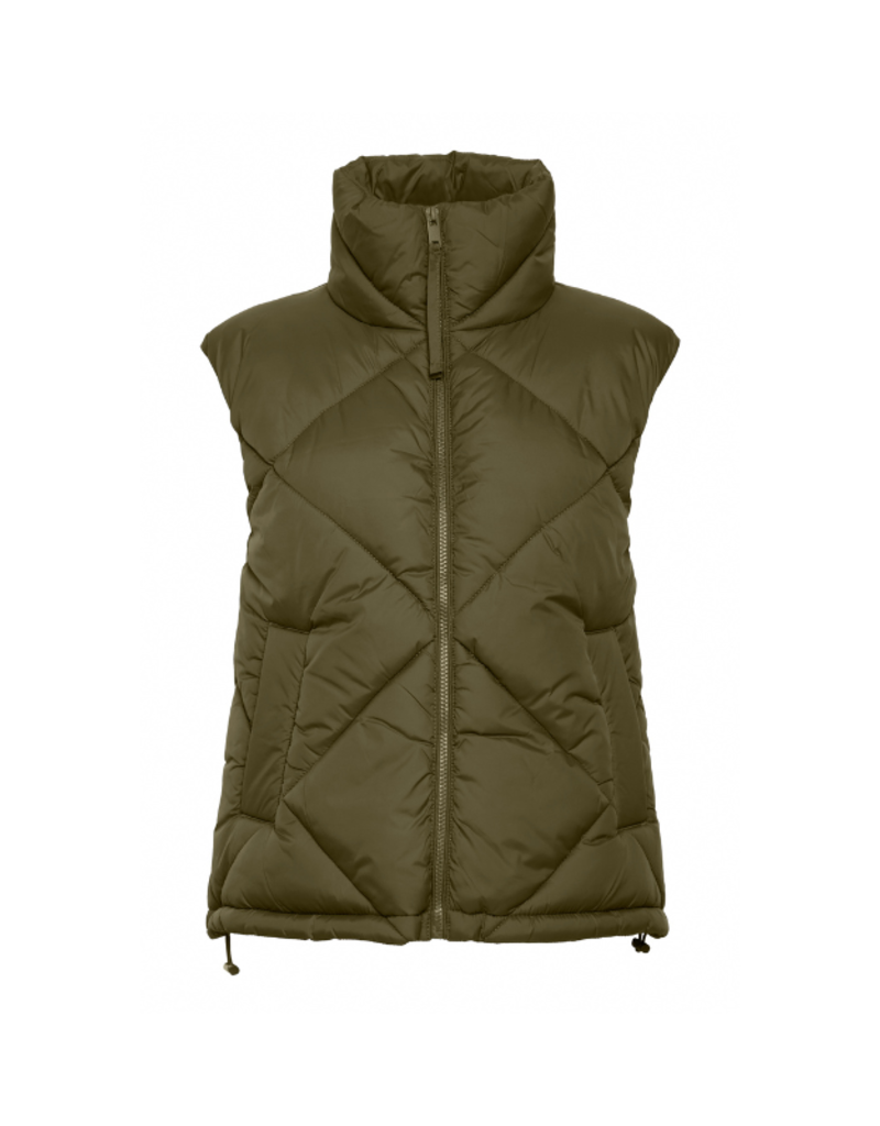 b.young Bomina Vest in Dark Olive by b.young