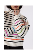 Lyla & Luxe Curtis Mockneck Sweater in Multi Stripe by Lyla + Luxe