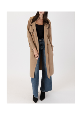 Lyla & Luxe Preston Trench Coat in Camel by Lyla + Luxe