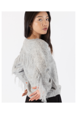 Lyla & Luxe Texas Sweater with Fringe in Grey by Lyla + Luxe