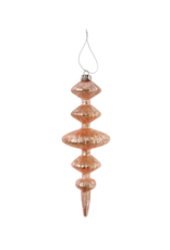 Indaba Trading Pink Gracie Glass Spindle Ornament