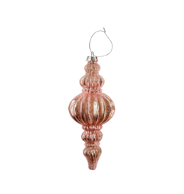 Indaba Trading Pink Belle Glass Spindle Ornament