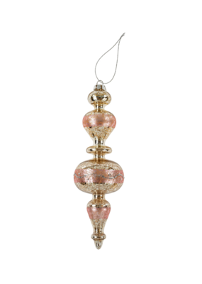 Indaba Trading Pink Ava Glass Spindle Ornament