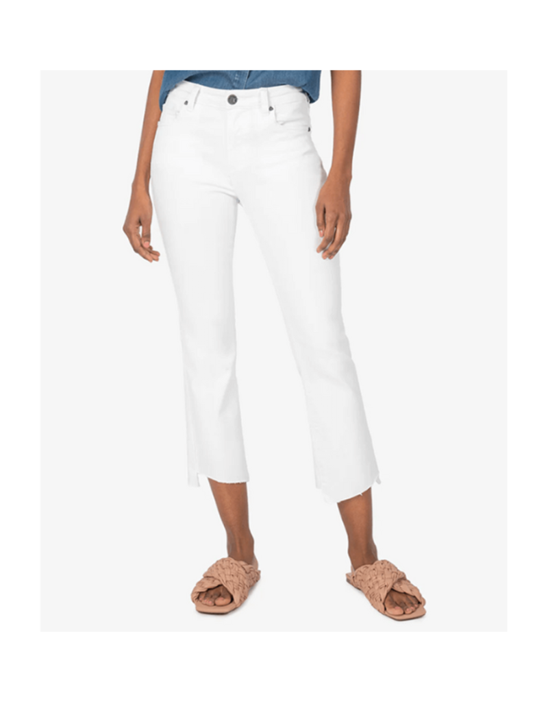 Kut from the Kloth Kelsey High Rise Flare in Optic White by Kut from the Kloth