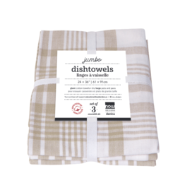 Danica Set of 3 Jumbo Sandstone Dishtowels