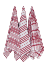 Danica Set of 3 Jumbo Carmine Red Dishtowels