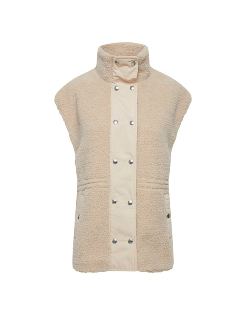 b.young Cotty Vest in Cement by b.young