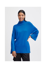 b.young Pimba Loose Turtleneck in Nautical Blue by b.young