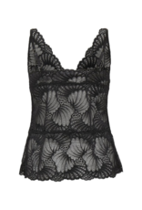 Saint Tropez LAST ONE - XS - Daisy Lace Top in Black by Saint Tropez