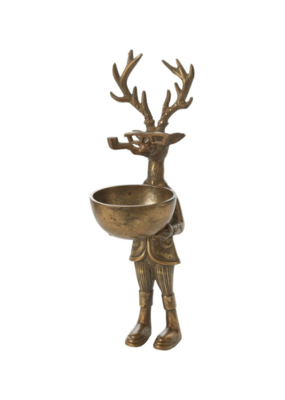 E+E Brass Frankie the Deer Dish Stand