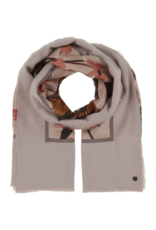 v. Fraas Misty Floral Scarf in Stone by Fraas