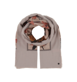 v. Fraas Misty Floral Scarf in Stone by Fraas
