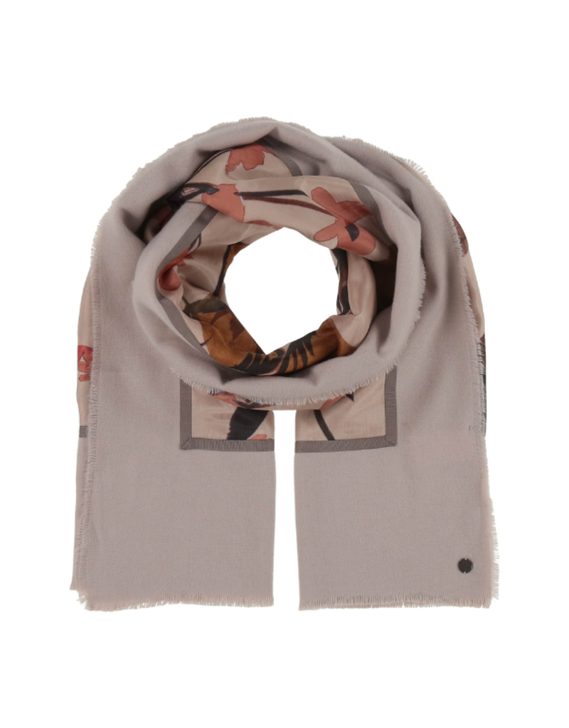 v. Fraas Misty Floral Scarf in Stone by Fraas