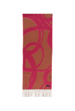 v. Fraas Brushed Circles Scarf in Pink by Fraas