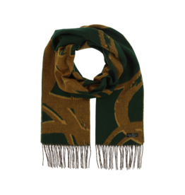 v. Fraas Brushed Circles Scarf in Green by Fraas