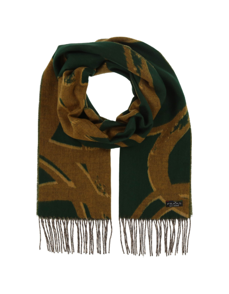 v. Fraas Brushed Circles Scarf in Green by Fraas